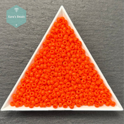 25g Tube 8/0 Miyuki Seed Beads RR8-0406 Opaque Orange