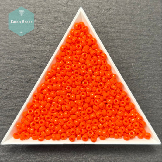 25g Tube 8/0 Miyuki Seed Beads RR8-0406 Opaque Orange