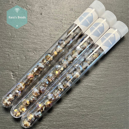 18pcs Tube 8x10 mm Rondelle Beads Amethyst AB