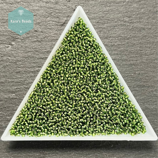 25g Tube 15/0 Miyuki Seed Beads RR15-026 Silver Lined Olive