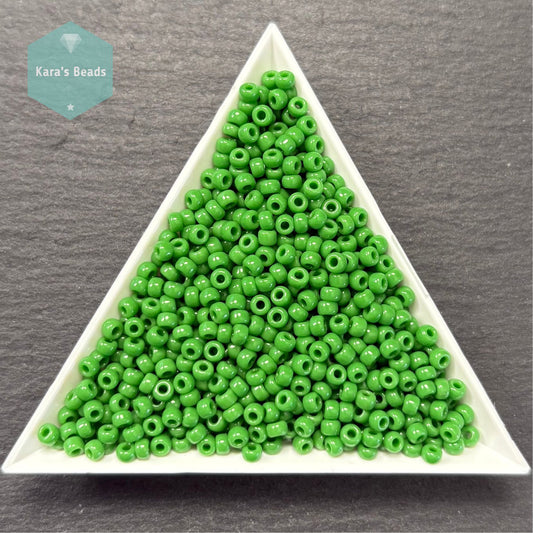 25g Tube 8/0 Miyuki Seed Beads RR8-0411 Opaque Jade Green