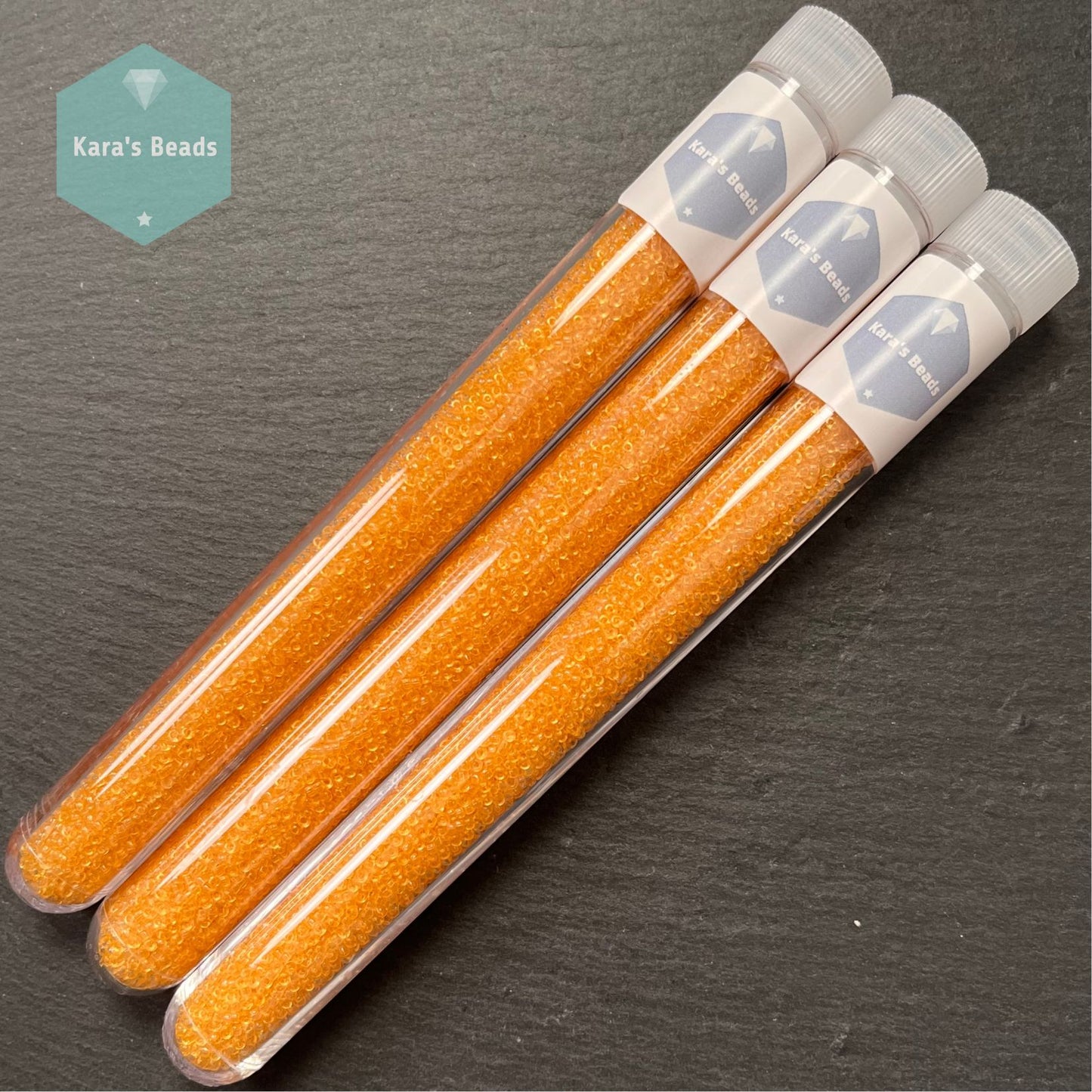 25g Tube 15/0 Miyuki Seed Beads RR15-0132 Transparent Light Topaz