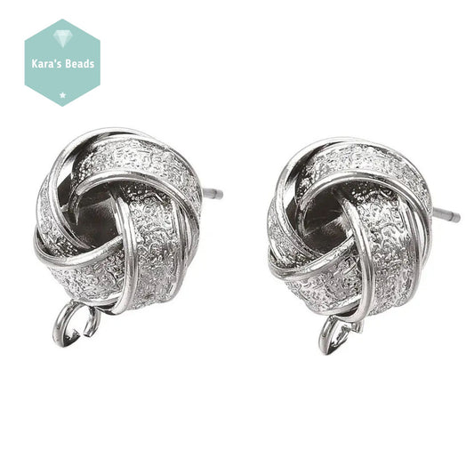 Love Knot Earring Stud Posts 1 pair