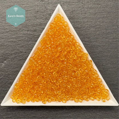 25g Tube 8/0 Miyuki Seed Beads RR8-0132 Transparent Light Topaz