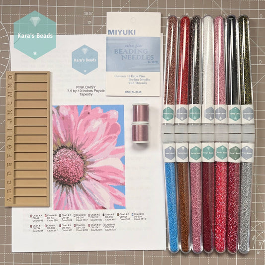 Peyote Kit - Pink Daisy Tapestry