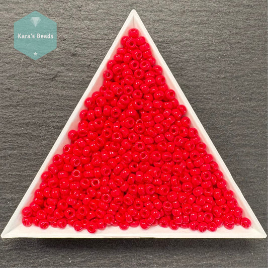 25g Tube 8/0 Miyuki Seed Beads RR8-0408 Opaque Dark Red