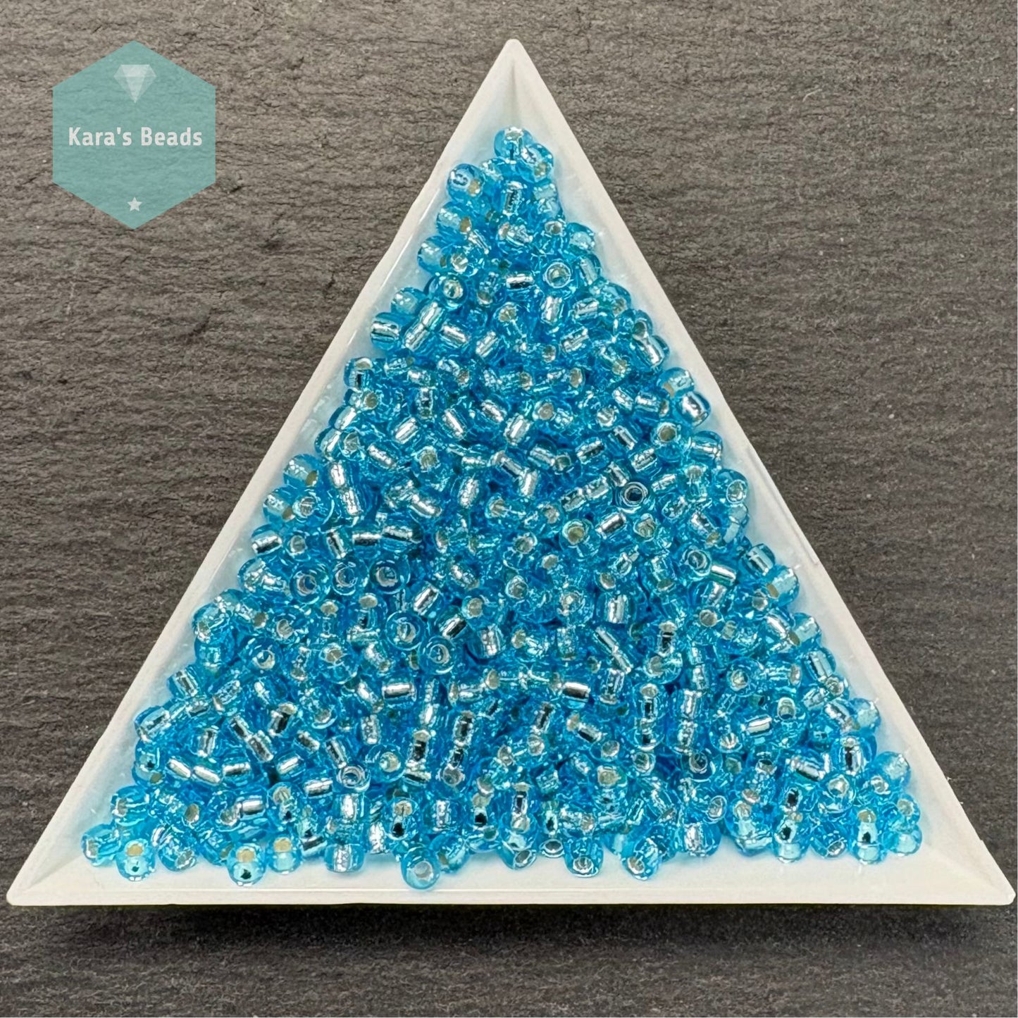 25g Tube 8/0 Miyuki Seed Beads RR8-0018 Silver Lined Aqua