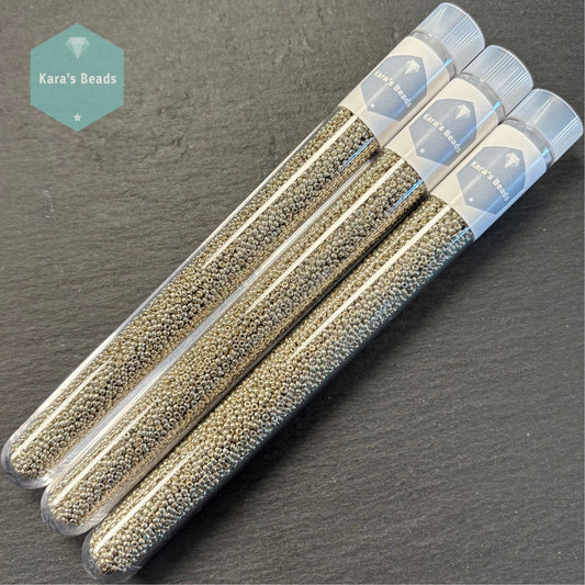 25g Tube 15/0 Miyuki Seed Beads RR15-4221 Duracoat Galvanized Light Pewter