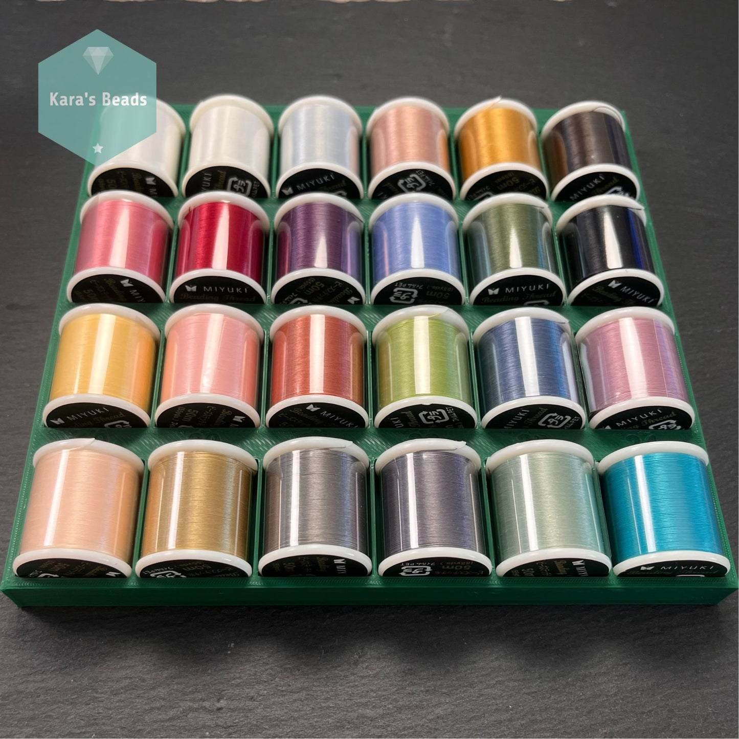 24 Miyuki Beading Threads and Green Thread Organiser