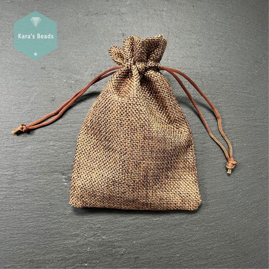Jute Gift Bag - Chocolate Brown