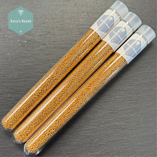 25g Tube 15/0 Miyuki Seed Beads RR15-1054 Galvanized Dark Gold
