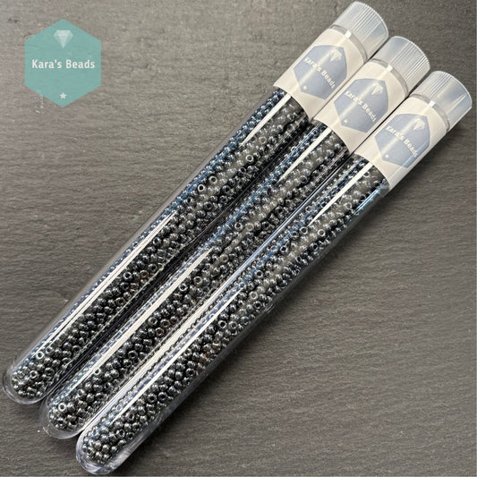 25g Tube 8/0 Miyuki Seed Beads RR8-0451 Gunmetal