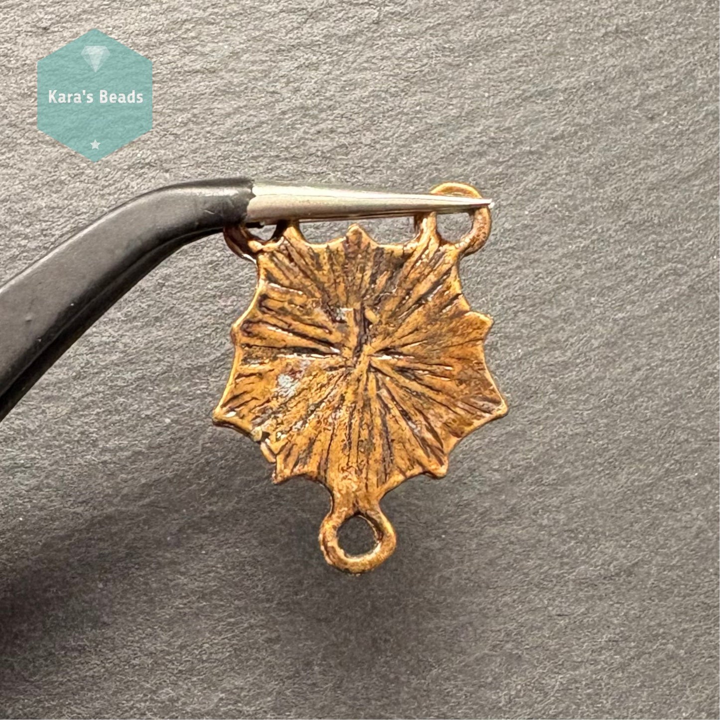 Bronze Champagne Crystal Tiger Eye Connector 5 pcs