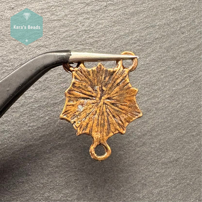 Bronze Champagne Crystal Tiger Eye Connector 5 pcs