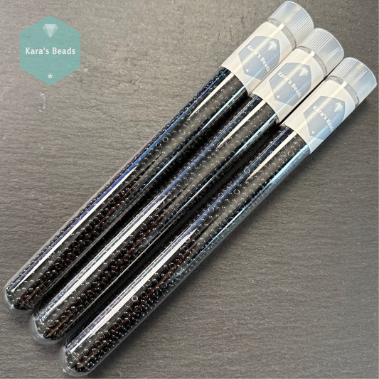 25g Tube 8/0 Miyuki Seed Beads RR8-0401 Opaque Black