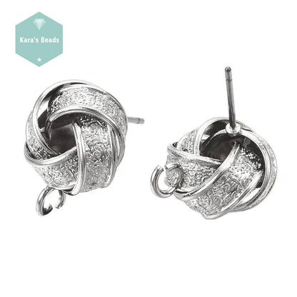 Love Knot Earring Stud Posts 1 pair