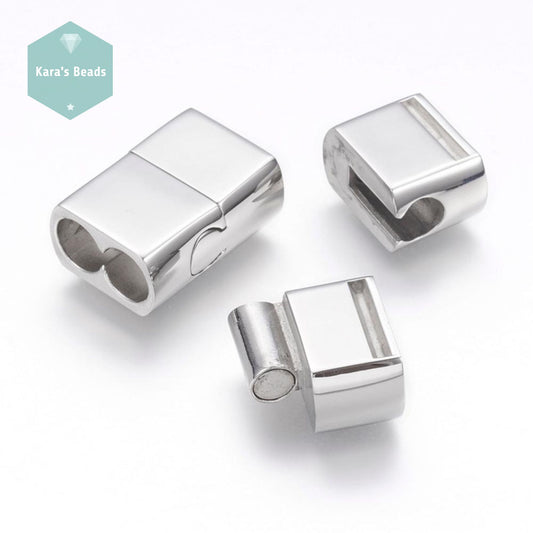 Double 6mm Stainless Steel Magnetic Clasp 1 pc