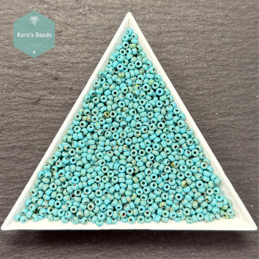 25g Tube 11/0 Miyuki Seed Beads RR11-4514 Picasso Opaque Seafoam Green