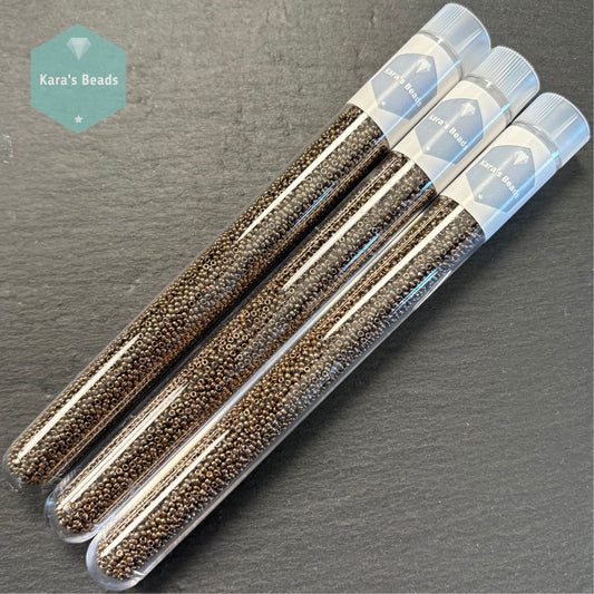 25g Tube 15/0 Miyuki Seed Beads RR15-0457 Metallic Dark Bronze