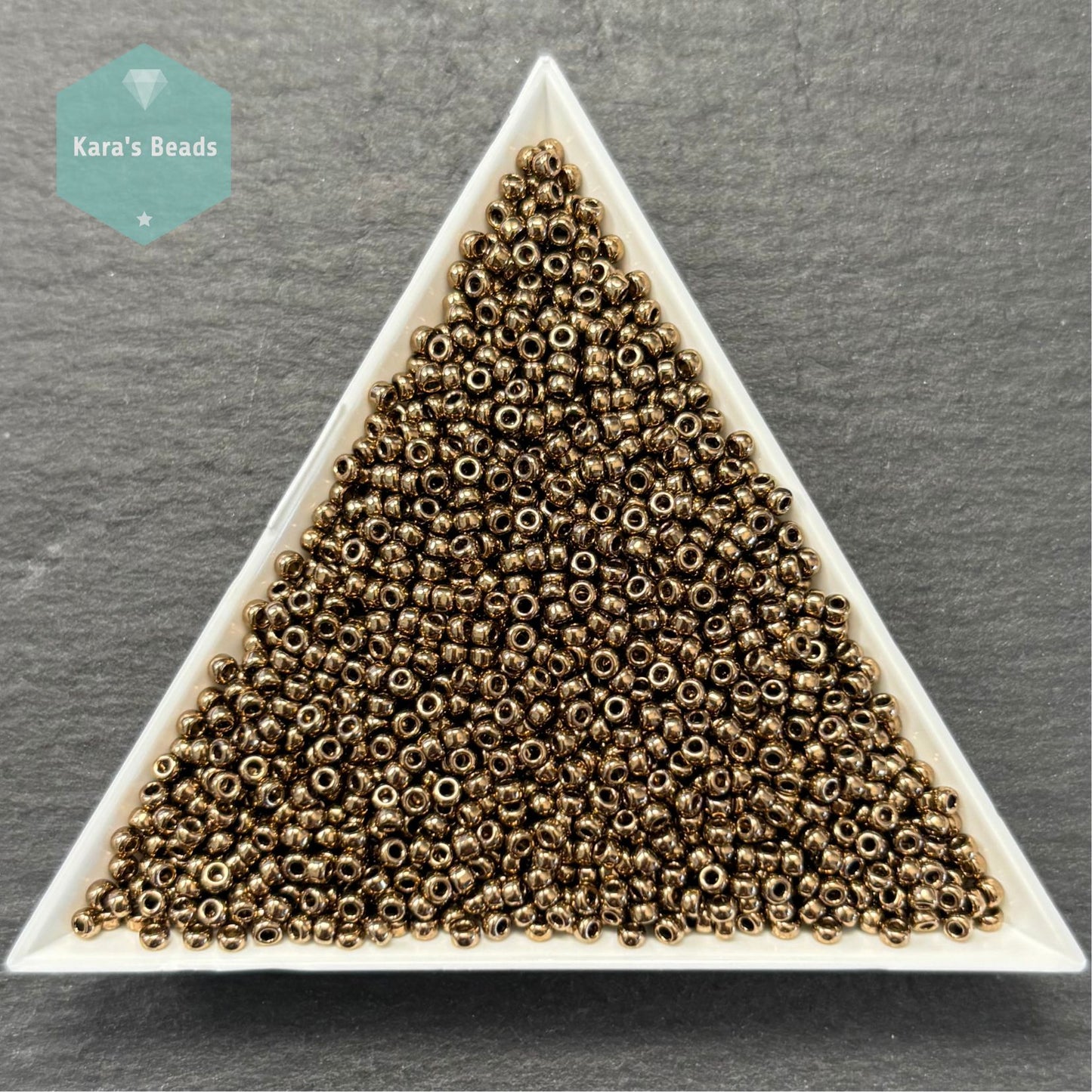 25g Tube 11/0 Miyuki Seed Beads RR11-0457 Metallic Dark Bronze