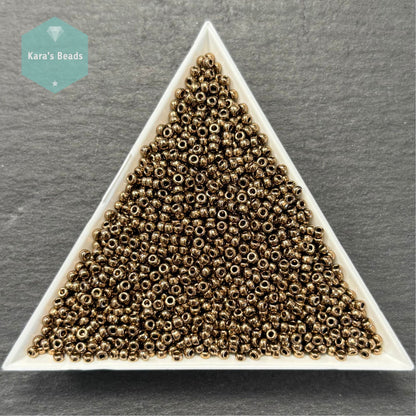 25g Tube 11/0 Miyuki Seed Beads RR11-0457 Metallic Dark Bronze