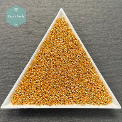 25g Tube 15/0 Miyuki Seed Beads RR15-1054 Galvanized Dark Gold