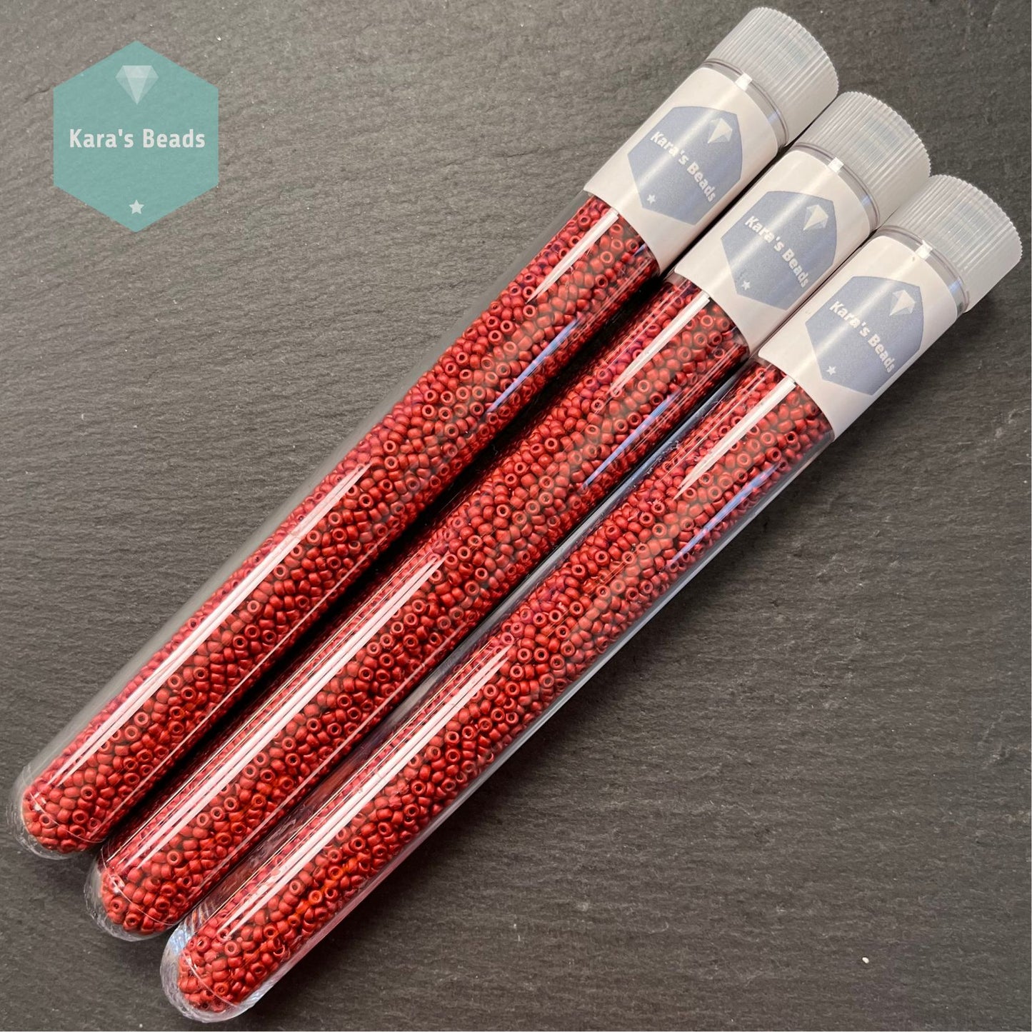 26g Tube 11/0 Miyuki Seed Beads RR11-4591 Lava Red