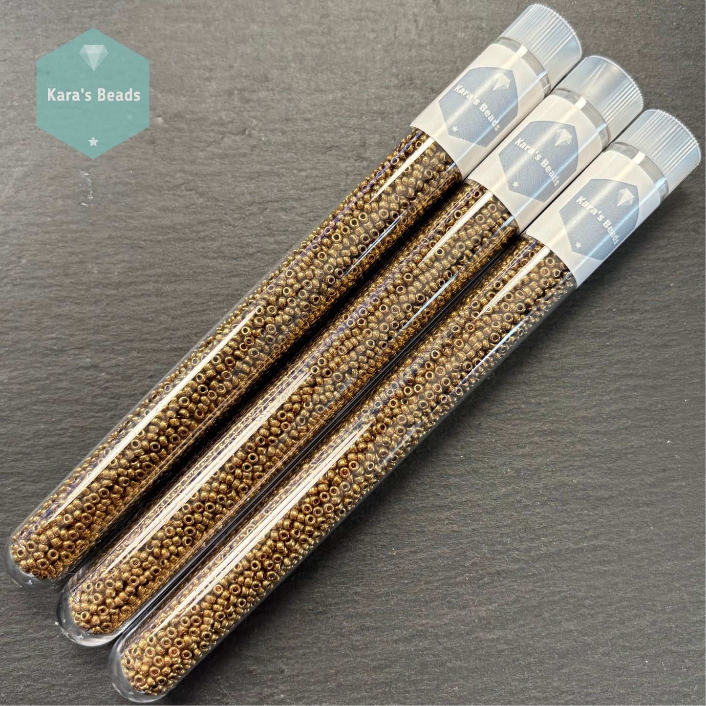 25g Tube 11/0 Miyuki Seed Beads RR11-0457L Metallic Light Bronze