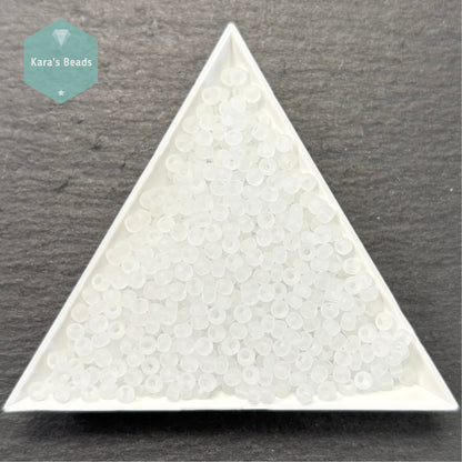 25g Tube 8/0 Miyuki Seed Beads RR8-0131F Matte Crystal