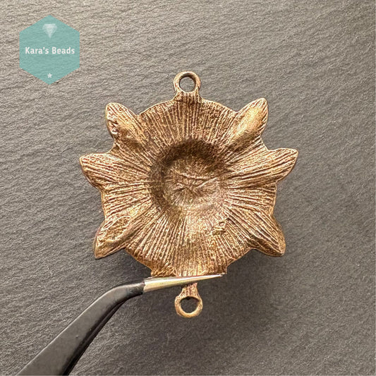 Bronze Gold Rose Connector 1 pc