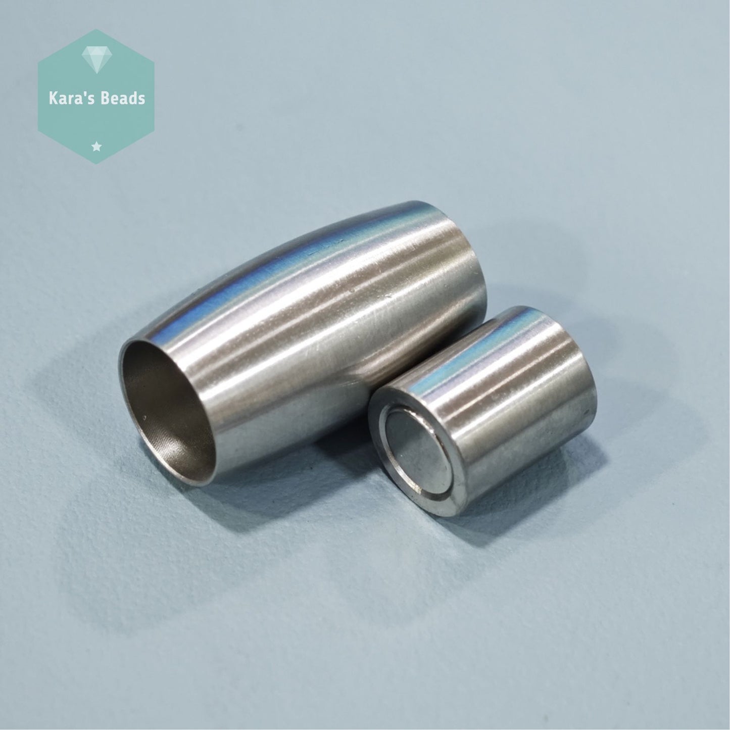 8mm Stainless Steel Magnetic Clasp Oval 1 pc