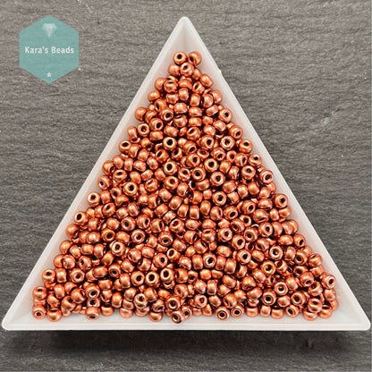 25g Tube 8/0 Miyuki Seed Beads RR8-4589 Vintage Copper