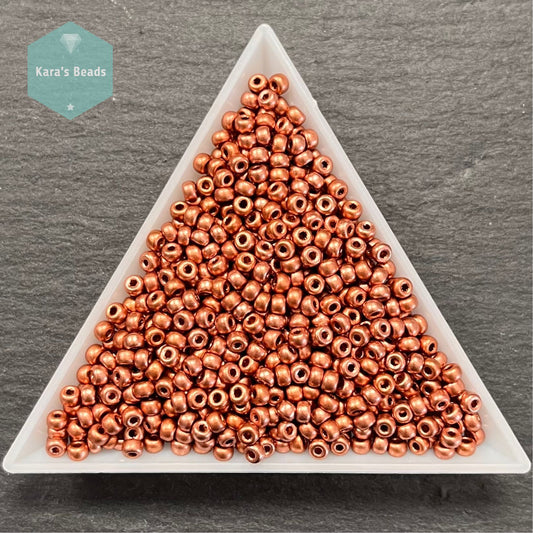 25g Tube 8/0 Miyuki Seed Beads RR8-4589 Vintage Copper