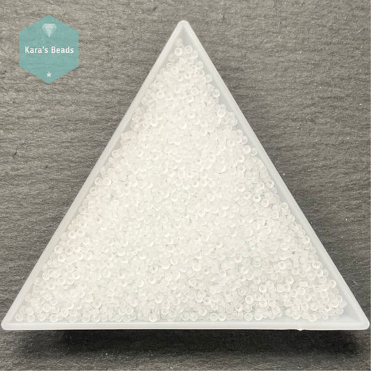 25g Tube 15/0 Miyuki Seed Beads RR15-0131F Matte Crystal