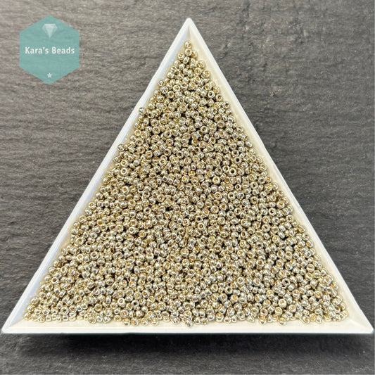 25g Tube 15/0 Miyuki Seed Beads RR15-4221 Duracoat Galvanized Light Pewter