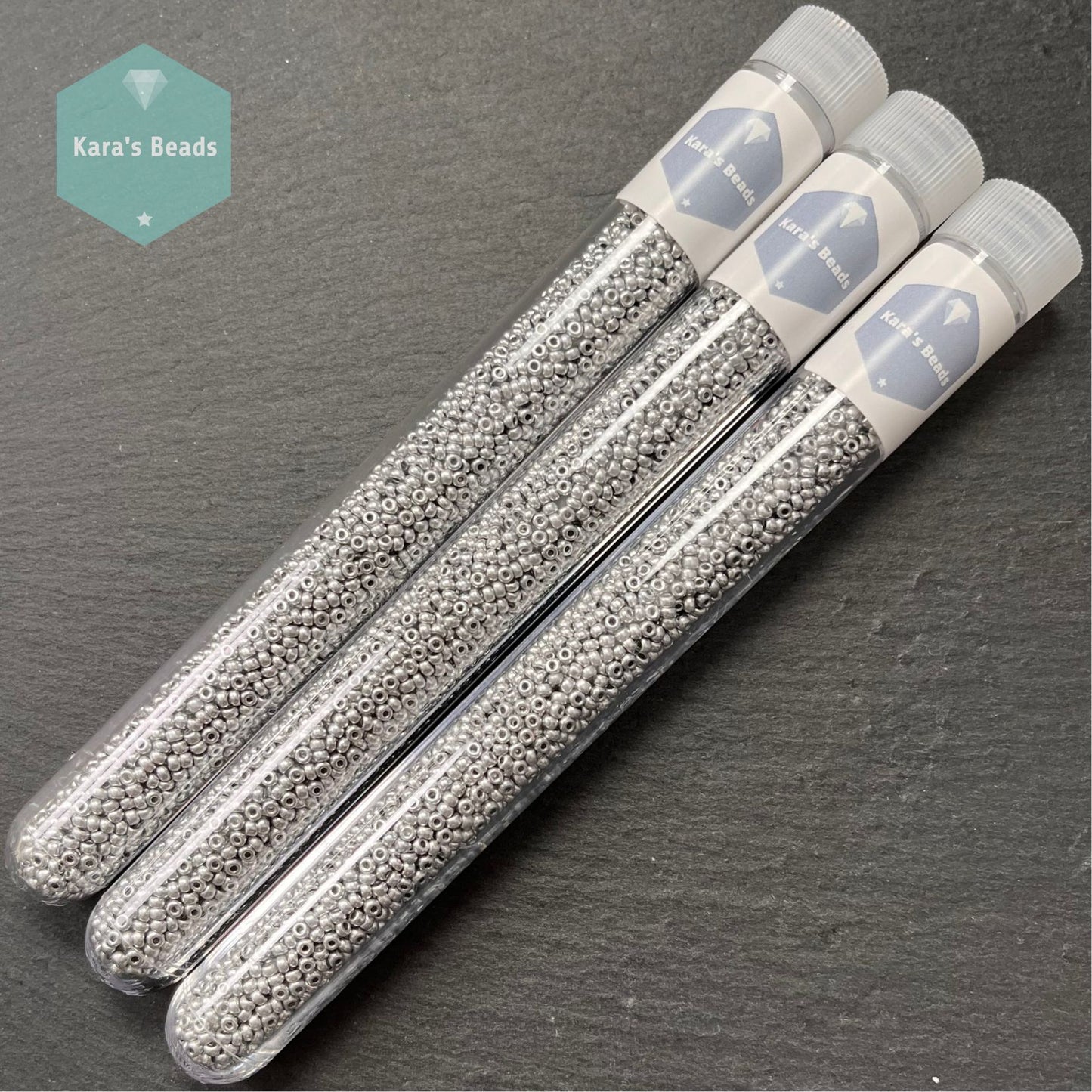 26g Tube 11/0 Miyuki Seed Beads RR11-4587 Aluminium Silver