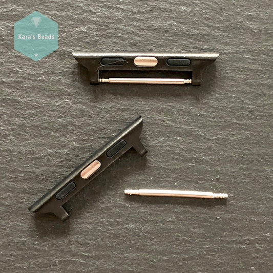 45mm Watch Band Connector Adapter Black 1 pc