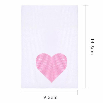 Heart Gift Bag - White & Pink