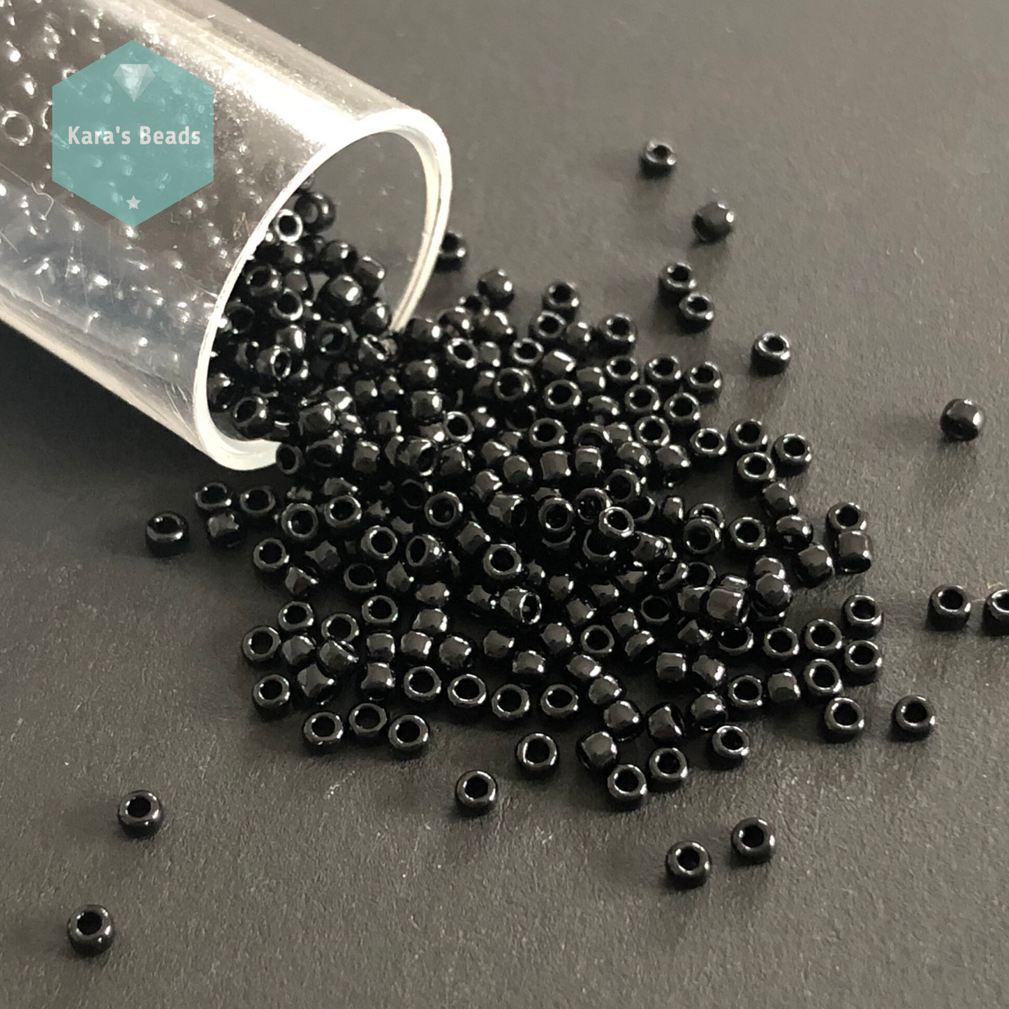 25g Tube 15/0 Toho TR15-49 Opaque Jet