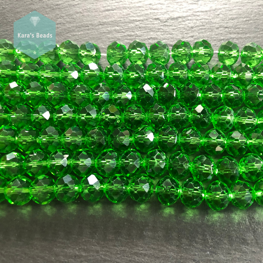 25pcs Strand 8x10 mm Rondelle Beads Olivine