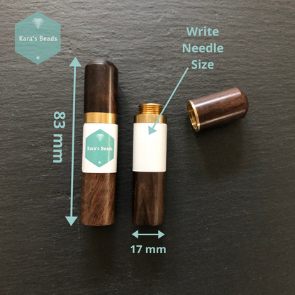 Needle Case Dark Wood