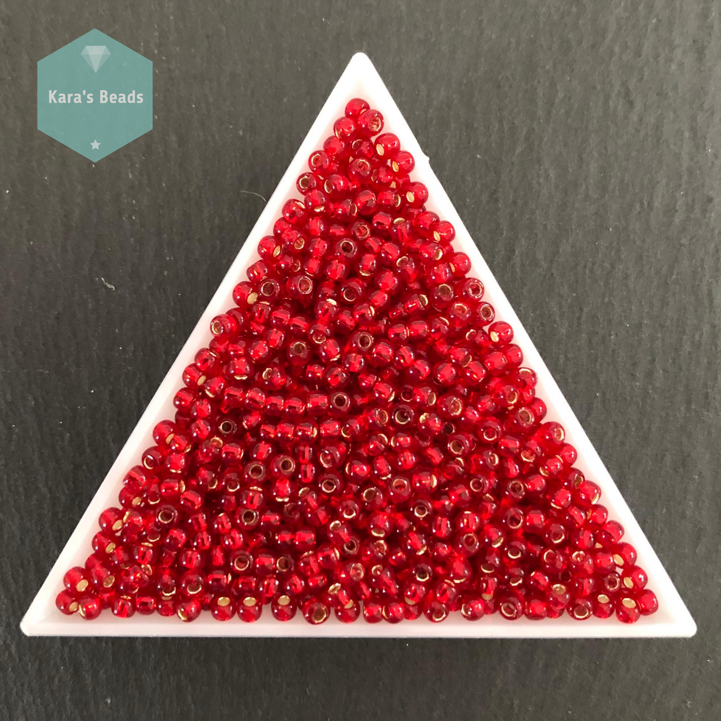 25g Tube 8/0 Toho TR8-25C Silver Lined Ruby