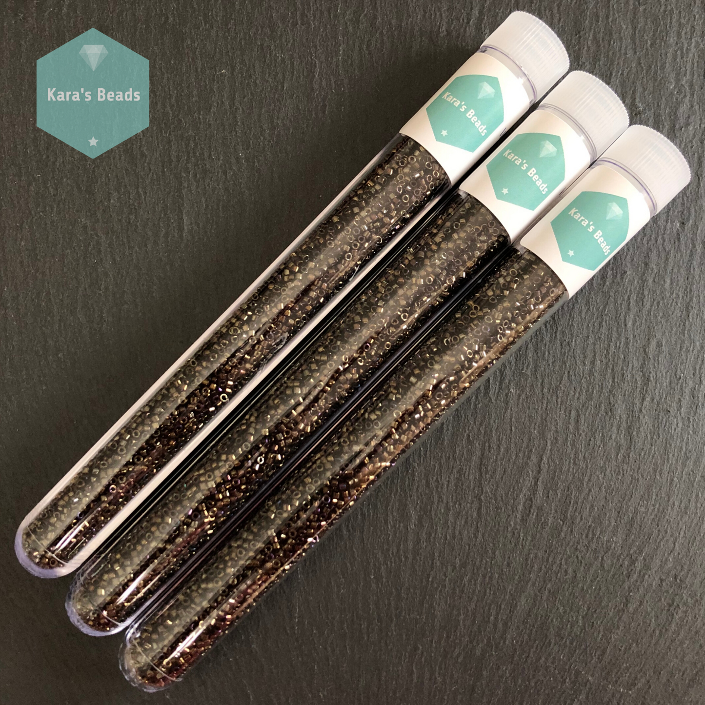 22g Tube 11/0 Miyuki Delica DB0007 Metallic Iris Brown