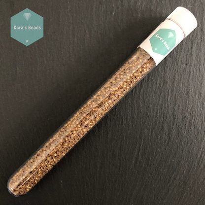 25g Tube 11/0 Toho TR11-989F Gold Lined Frosted Crystal