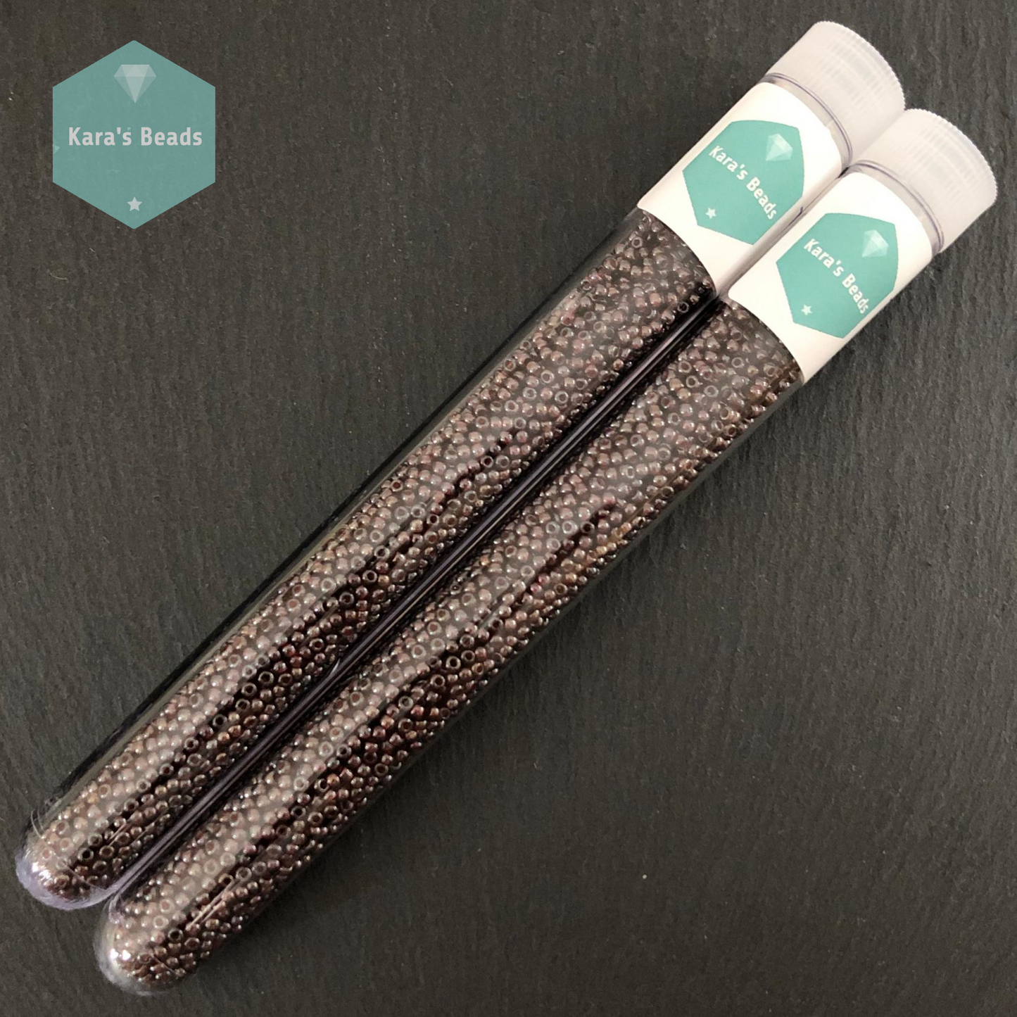 25g Tube 11/0 Toho TR11-363 Oxblood Lined Montana Blue