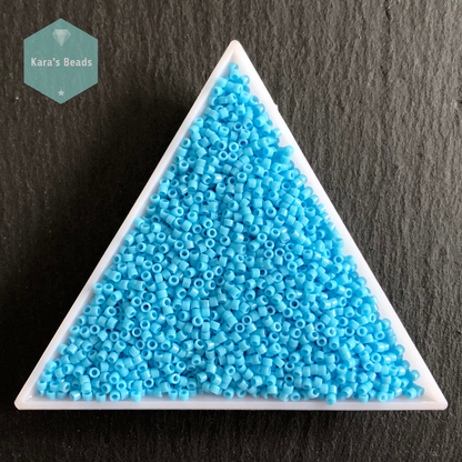 22g Tube 11/0 Miyuki Delica DB0725 Opaque Turquoise Blue