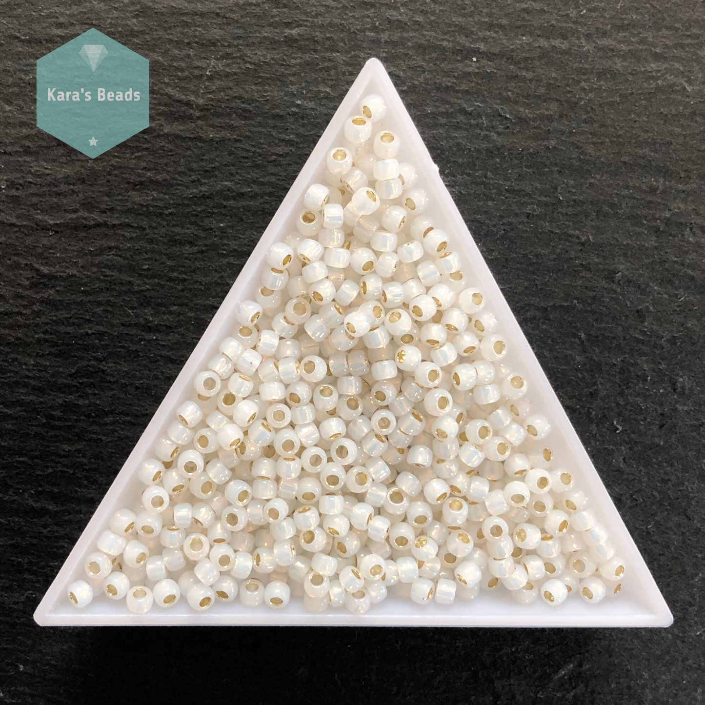 25g Tube 8/0 Toho TR8-2100 Silver Lined Milky White