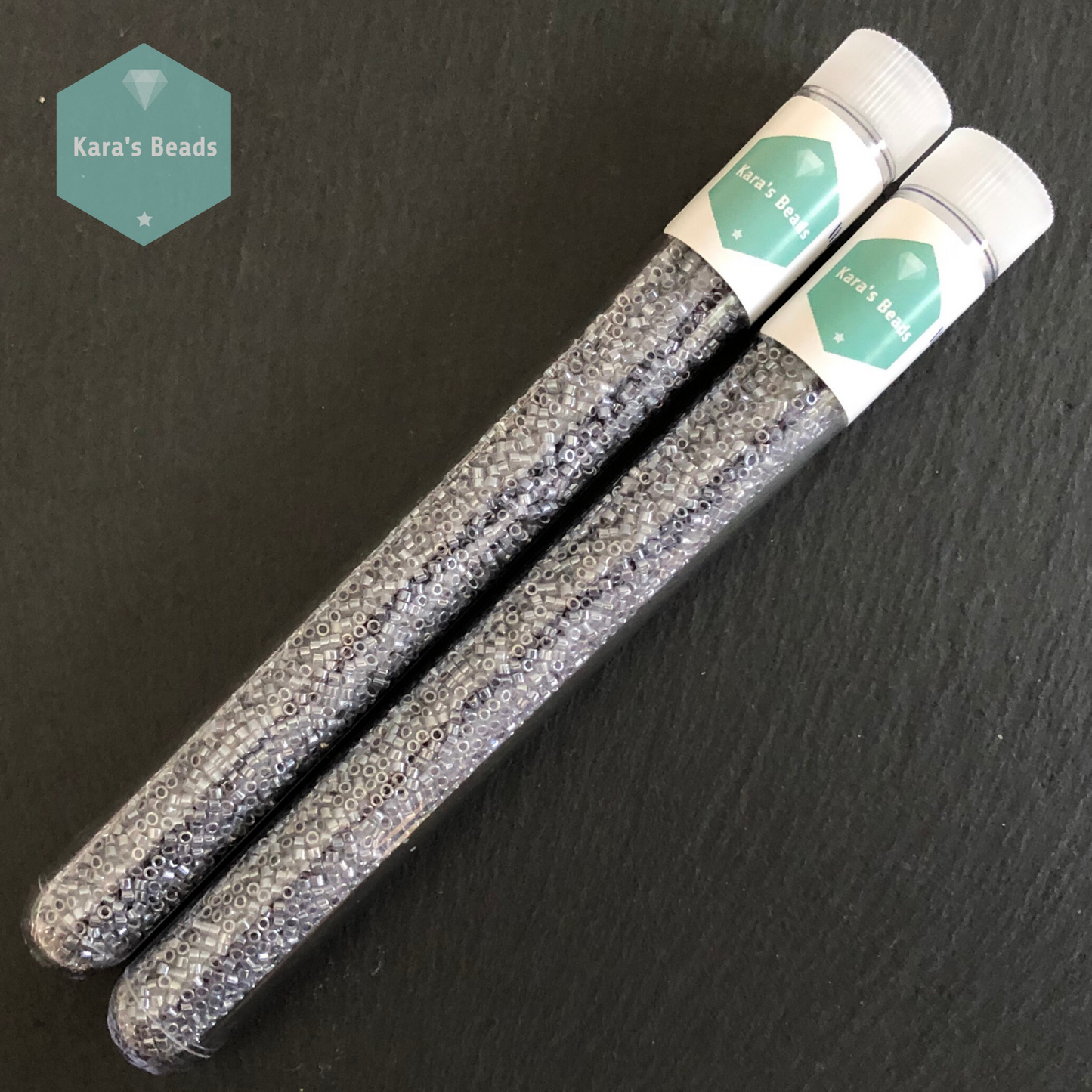 22g Tube 11/0 Miyuki Delica DB0242 Sparkling Pewter