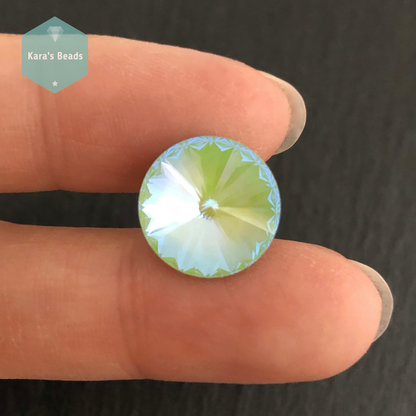 14mm Rivoli Dreamy Green 1 pc