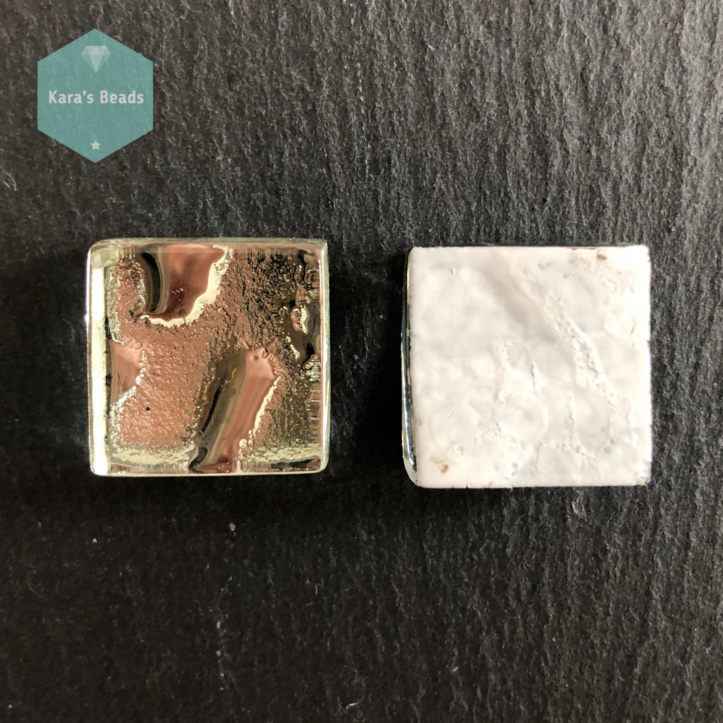 15x15 mm Tile Liquid Silver 1 pc